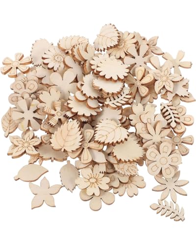 ZAMXHUG streudeko Holz - 100 Stücke Holz Kleine Holzblätter und Blumen DIY Holzscheiben Kleine Holzblumen Zum Basteln Handwerk Streudeko Weihnachtsdeko Scrapbooking Verzierungen ZAMXHUG streudeko Holz - 100 Stücke Holz Kleine Holzblätter und Blumen DIY Holzscheiben Kleine Holzblumen Zum Basteln Handwerk Streudeko Weihnachtsdeko Scrapbooking Verzierungen von ZAMXHUG