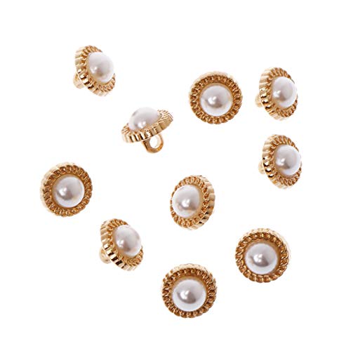 10pcs Faux Pearl Plastikschaftknöpfe Nähen Hochzeitshandwerksverzerrungen 1 von ZANGWAGRU