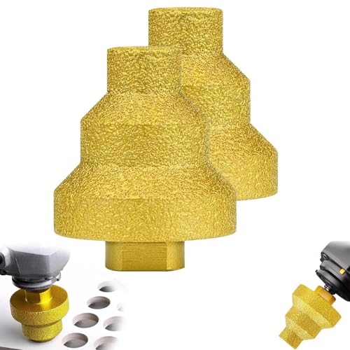 ZANWANXIN Effective Diamond Core Drill Bit, Diamond Stepped Pagoda,20-35-50mm Chamfer Multi-Layer Conical Hole Opener,for Porcelain, Tile, Concrete (2 Pcs) von ZANWANXIN