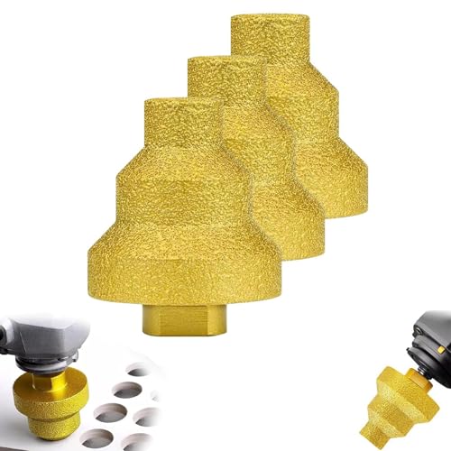 ZANWANXIN Effective Diamond Core Drill Bit, Diamond Stepped Pagoda,20-35-50mm Chamfer Multi-Layer Conical Hole Opener,for Porcelain, Tile, Concrete (3 Pcs) von ZANWANXIN