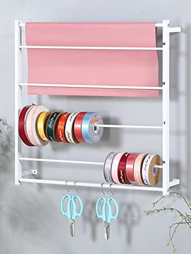 Geschenkband Regal, Schleifenband Halter Wandhalterung Für Bänder Mit Haken, Kleines Metall Bandregal Für Bastelzimmer, Blumenstrauß & Einzelhandel, Heimbüro Rolle Geschenkpapier Lagerung Regal ( Colo Geschenkband Regal, Schleifenband Halter Wandhalterung Für Bänder Mit Haken, Kleines Metall Bandregal Für Bastelzimmer, Blumenstrauß & Einzelhandel, Heimbüro Rolle Geschenkpapier Lagerung Regal ( Colo von ZAQYCM