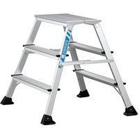 ZARGES Klapptritt XLstep P breit silber 2x 3 Stufen, H: 74,0 cm von ZARGES