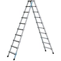 ZARGES Stehleiter beidseitig Comfortstep B silber 2x 10 Stufen, H: 272,0 cm von ZARGES
