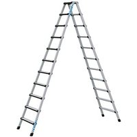ZARGES Stehleiter beidseitig Comfortstep B silber 2x 11 Stufen, H: 299,0 cm von ZARGES