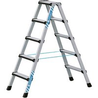 ZARGES Stehleiter beidseitig Comfortstep B silber 2x 5 Stufen, H: 138,0 cm von ZARGES
