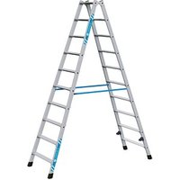 ZARGES Stehleiter beidseitig Nova B silber 2x 10 Stufen, H: 230,0 cm von ZARGES