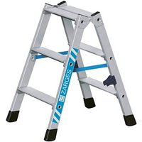 ZARGES Stehleiter beidseitig Nova B silber 2x 3 Stufen, H: 68,0 cm von ZARGES