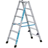 ZARGES Stehleiter beidseitig Nova B silber 2x 6 Stufen, H: 137,0 cm von ZARGES