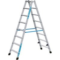 ZARGES Stehleiter beidseitig Nova B silber 2x 8 Stufen, H: 184,0 cm von ZARGES