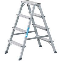 ZARGES Stehleiter beidseitig Scana B silber 2x 4 Stufen, H: 94,0 cm von ZARGES