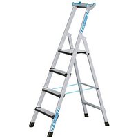 ZARGES Stehleiter einseitig Comfortstep S silber 4 Stufen, H: 179,0 cm von ZARGES
