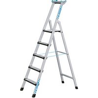 ZARGES Stehleiter einseitig Comfortstep S silber 5 Stufen, H: 206,0 cm von ZARGES