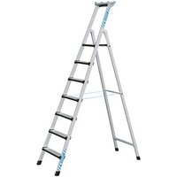 ZARGES Stehleiter einseitig Comfortstep S silber 7 Stufen, H: 260,0 cm von ZARGES