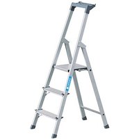 ZARGES Stehleiter einseitig Scana S silber 3 Stufen, H: 136,0 cm von ZARGES