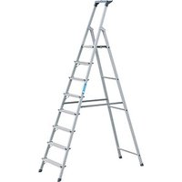 ZARGES Stehleiter einseitig Scana S silber 8 Stufen, H: 252,0 cm von ZARGES