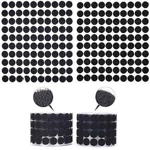 Runder Aufkleber, selbstklebend, 200 Stück, 20 mm, Klettverschluss, rund, für Haus, Schule, Büro, Basteln (100 Paar), Schwarz Runder Aufkleber, selbstklebend, 200 Stück, 20 mm, Klettverschluss, rund, für Haus, Schule, Büro, Basteln (100 Paar), Schwarz von ZARRS