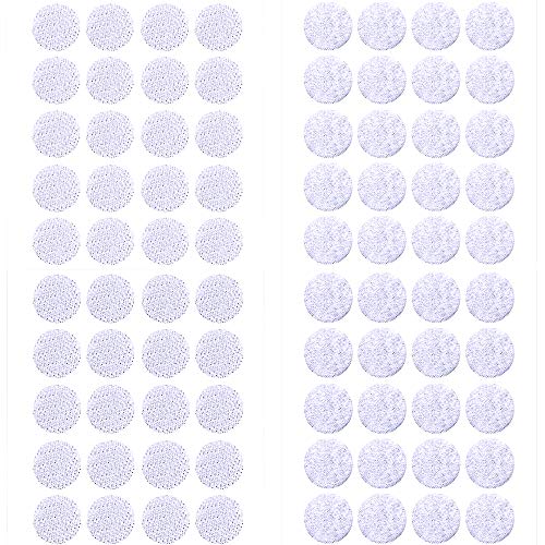 Klettpunkte Selbstklebend,200 Stück Self Adhesive Klett Punkte 15 mm Klett Klebe Punkte für Heim,Schule,Büro DIY （100 Paar）Weiß von ZARRS