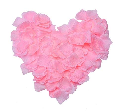 ZARRS Rosenblüten,3000er Pack Silk Künstliche Blütenblätter für Hochzeit Valentinstag Romantische Kunst Dekoration Konfetti Rosa von ZARRS