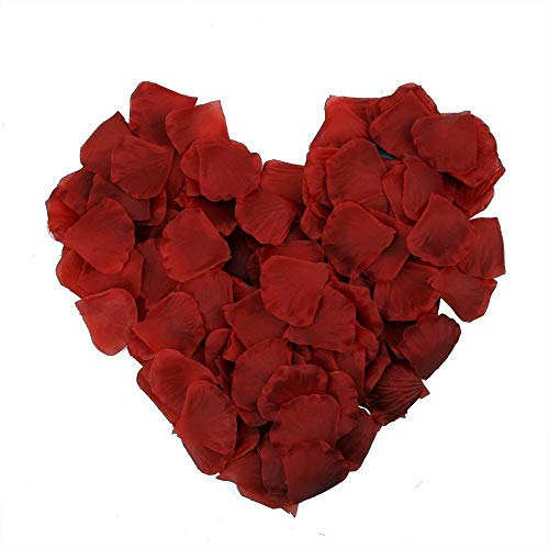 ZARRS Rosenblüten,3000er Pack Silk Künstliche Blütenblätter für Hochzeit Valentinstag Romantische Kunst Dekoration Konfetti Rot von ZARRS
