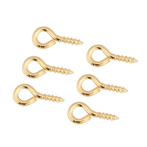Langlebige Goldlegierungen Augenstifte und Augenhaken für Schmuckherstellung - 200pcs mit Einfacher Schraubdesign für die Kette von Baumwolldrahtketten und Schmuckkabel (GOLD) von ZASCHMOY