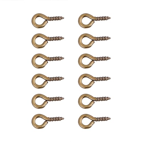 Langlebige Goldlegierungen Augenstifte und Augenhaken für Schmuckherstellung - 200pcs mit Einfacher Schraubdesign für die Kette von Baumwolldrahtketten und Schmuckkabel (antike Bronze) von ZASCHMOY