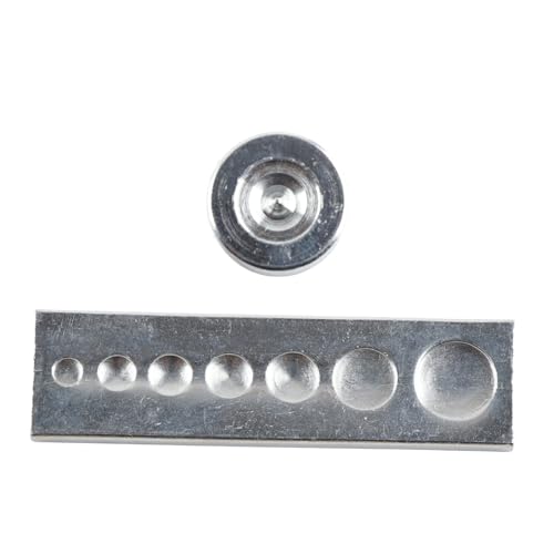 Langlebiger 11-teiliger Leder-Bastel-Schnappverschluss-Setter-Kit mit Stahlnotten-Einstellungsstanz- und Loch-Punch-Werkzeugen für -Projekte und Reparaturen von ZASCHMOY