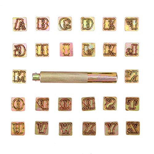 Metall -Stempelstempel -Set 13mm Alphabet Vintage Design für das Handwerk und Schmuckhersteller - Haltbar 26 Buchstaben Punch Tool für Metalloberflächen Metall -Stempelstempel -Set 13mm Alphabet Vintage Design für das Handwerk und Schmuckhersteller - Haltbar 26 Buchstaben Punch Tool für Metalloberflächen von ZASCHMOY