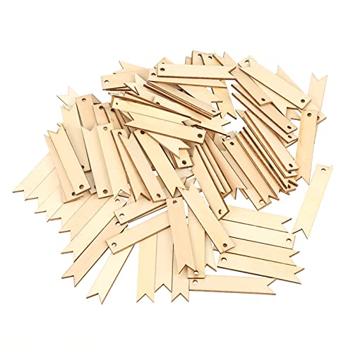 Nature Holz Tags Kunsthandwerk für Wandhänge und Dekoration 100pcs für Hochzeiten DIY -Partys und Raumzubehör Natürliche Finish von ZASCHMOY