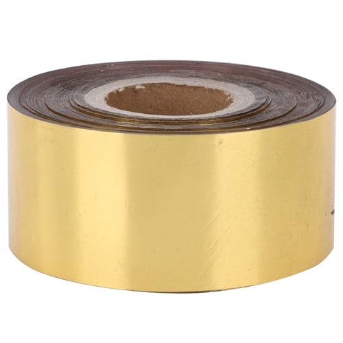 Premium Gold Hot Stamping Foil Paper für -Dekoration und Verpackung | 3 Cm Breite 120 Meter Roll | Ideal für Geschenkboxen Ledertuch und Mehr (GOLD) von ZASCHMOY