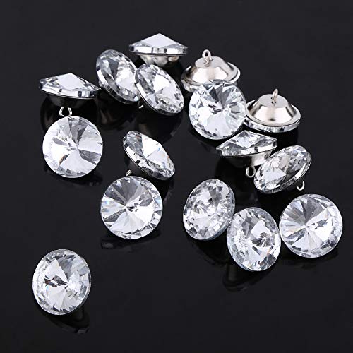 Premium -Kristall -Strassknöpfe für Elegante Nähtätigkeiten DIY -Handwerk - 20 Mm Klare Transparente Dekorative Zubehör für Sofa Möbel - 50 PCS Glasknöpfe (20MM) (25mm) von ZASCHMOY