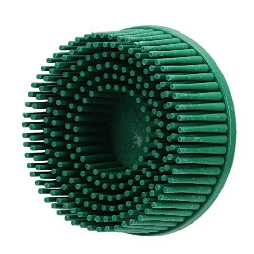 ZASCHMOY Abrasive 2-Zoll-Borstenscheibenkörnchen Zur Effizienten Entfernung von Beschichtungen mit Schaftbefestigung, Ideal für Metallrost und Grat Entfernung-grüne, Hochgeschwind von ZASCHMOY