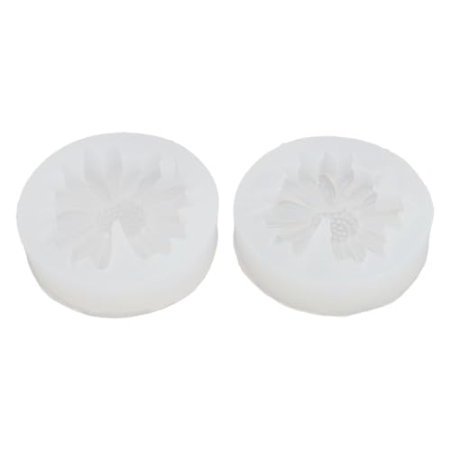ZASCHMOY Daisy Silicon -Schokoladenform -Set, 2pcs Chrysanthemenblume Fondant für Kuchendekoration und Polymerton | Hitzebeständige Nicht-Stall-Formteile Zum Backen | Lebensmittelqualität, von ZASCHMOY