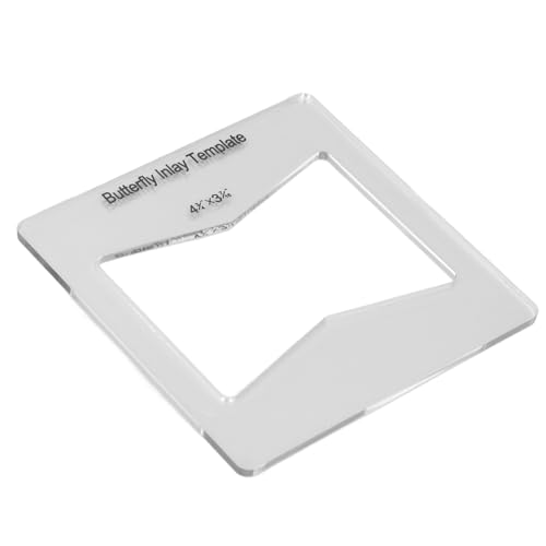 ZASCHMOY Dekorative Fliegekrawatten -Inlay -Vorlage, Transparente Acrylrouter Schablone für Holzbearbeitung, Rissprävention und Möbelreparatur ZASCHMOY Dekorative Fliegekrawatten -Inlay -Vorlage, Transparente Acrylrouter Schablone für Holzbearbeitung, Rissprävention und Möbelreparatur von ZASCHMOY