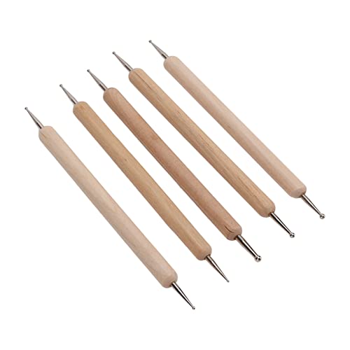 ZASCHMOY Doppelendverfolgung Doting -Stylus -Set mit Festem Griff für Ton Keramik Skulpturen Handwerk 5 PCs Verbundholz und Stahlstecherwerkzeuge ZASCHMOY Doppelendverfolgung Doting -Stylus -Set mit Festem Griff für Ton Keramik Skulpturen Handwerk 5 PCs Verbundholz und Stahlstecherwerkzeuge von ZASCHMOY