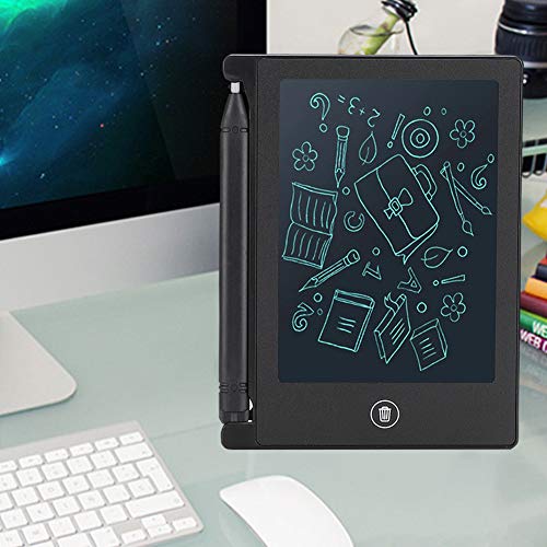 ZASCHMOY Ultra-dünner LCD 4,5-Zoll-Handschriften-Tablet für -Leichtes und Multifunktionales Schreiben und Zeichenbrett in Schwarz (Black) von ZASCHMOY