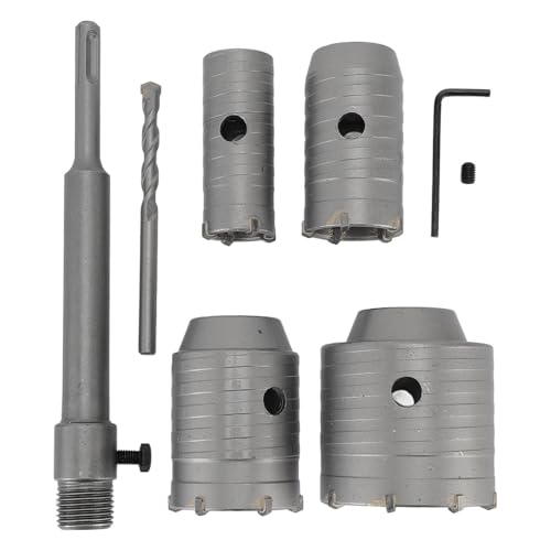 ZASCHMOY Vielseitiger Betonlochsägen Kit SDS Plus Schaftbohrer -Set - 30 Mm, 40 Mm, 50, 65 Größen für Ziegel, Zement, Steinmauern und Mauerwerksprojekte von ZASCHMOY