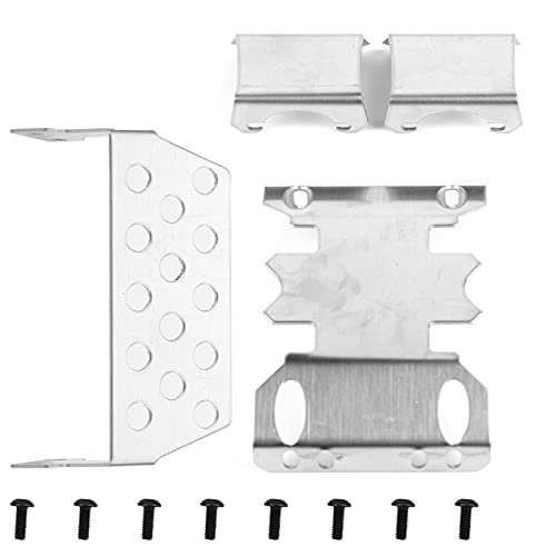 ZAWELIYO 4-teilige Unterfahrschutzplatten aus Edelstahl für Axial SCX10 II, Komplettes Chassis-Panzerungsschutzset für RC-Crawler, CNC-Metall-Unterbodenschutzzubehör ZAWELIYO 4-teilige Unterfahrschutzplatten aus Edelstahl für Axial SCX10 II, Komplettes Chassis-Panzerungsschutzset für RC-Crawler, CNC-Metall-Unterbodenschutzzubehör von ZAWELIYO