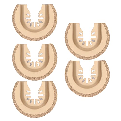 ZAWELIYO 5PCS Halbrundes Oszillierendes Sägeblatt, Verschleißfestes, Einschneidendes Oberflächenelektrophorese-Oszillationswerkzeug Zum Polieren von Steinfliesen, Beton, Golden ZAWELIYO 5PCS Halbrundes Oszillierendes Sägeblatt, Verschleißfestes, Einschneidendes Oberflächenelektrophorese-Oszillationswerkzeug Zum Polieren von Steinfliesen, Beton, Golden von ZAWELIYO
