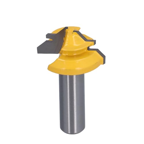 Zaweliyo 1/2 Schaft 45 ° Schamfrüchte Router Bit, Carbid-Speiseholzschneider für Schranktüren, Schubladen und CNC-Handheldrouter (1-3/8 Zoll) von ZAWELIYO