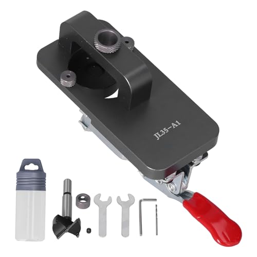 Zaweliyo 35 -mm -Aluminium -Scharnier -Jig -Kit - CNC -kalibriert Verdeckte Scharnier -Locator für Schranktüren und Möbel (JL35A1) von ZAWELIYO