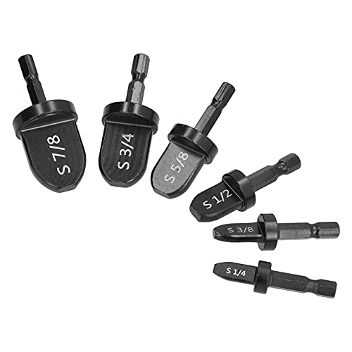 Zaweliyo Pipe Swage Tool Drill Drill Bohrer, 6pcs Schwankungswerkzeugbohrmaschine Bit Set Bequemer Praktischer Rohr Expander -Bohrer für Kupfer- und Aluminiumrohre (Sechskantgriff) von ZAWELIYO