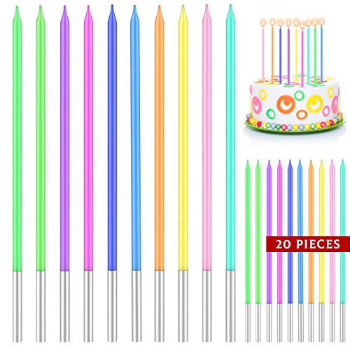 20 Stück Geburtstagskerzen, Tortendeko Geburtstag Kuchen Kerzen Topper, Lange Geburtstagskerzen Regenbogen Dünne Cupcake Kerzen Geburtstag Kuchenkerzen für Hochzeit Baby Shower Party Kuchen Dekoration 20 Stück Geburtstagskerzen, Tortendeko Geburtstag Kuchen Kerzen Topper, Lange Geburtstagskerzen Regenbogen Dünne Cupcake Kerzen Geburtstag Kuchenkerzen für Hochzeit Baby Shower Party Kuchen Dekoration von ZAWTR