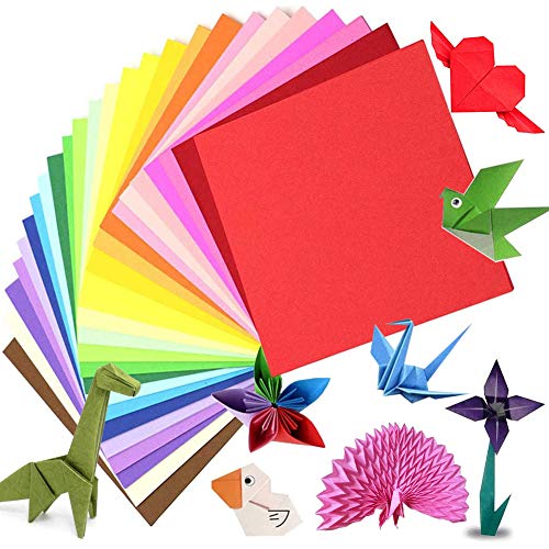 Origami Papier 200 Blatt, Doppelseitiges Origami-Papier Bunt Bastelpapier Papier für Kinder Erwachsene, 15 x 15 cm/6 Zoll 20 Farben Faltpapier Origamipapier Set für DIY Kunst Handwerk Dekorationen Origami Papier 200 Blatt, Doppelseitiges Origami-Papier Bunt Bastelpapier Papier für Kinder Erwachsene, 15 x 15 cm/6 Zoll 20 Farben Faltpapier Origamipapier Set für DIY Kunst Handwerk Dekorationen von ZAWTR
