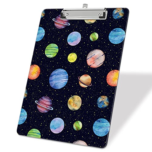 ZAXMEY Klemmbretter aus Kunststoff, A4, niedliches Klemmbrett, Briefgröße, 22,9 x 31,8 cm, Bürodekoration für Studenten, Frauen, Männer und Kinder, Planet ZAXMEY Klemmbretter aus Kunststoff, A4, niedliches Klemmbrett, Briefgröße, 22,9 x 31,8 cm, Bürodekoration für Studenten, Frauen, Männer und Kinder, Planet von ZAXMEY
