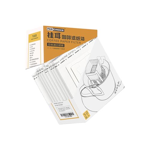 ZAYIUKI 25/50 Stück tragbare hängende Kaffeefilter-Einwegartikel Tropfkaffeebeutel handgebrühter Kaffeefilter Papiertüte Kaffeeutensil von ZAYIUKI