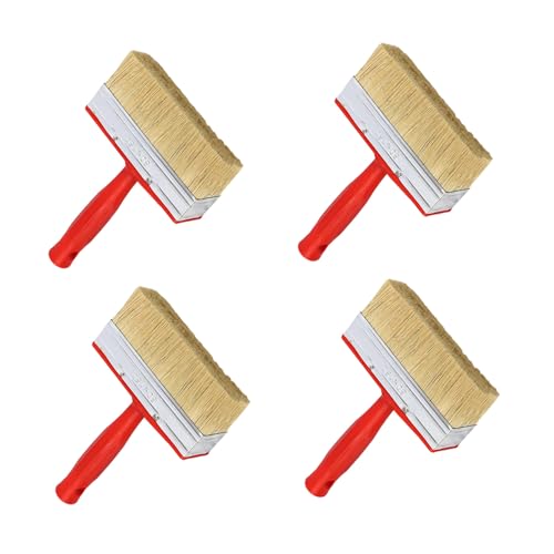 ZAYIUKI Pinsel, 4er-Pack professionelle Wandpinsel für lösemittelhaltige Beschichtungen, Robustes Holzöl mit stabilem Griff von ZAYIUKI