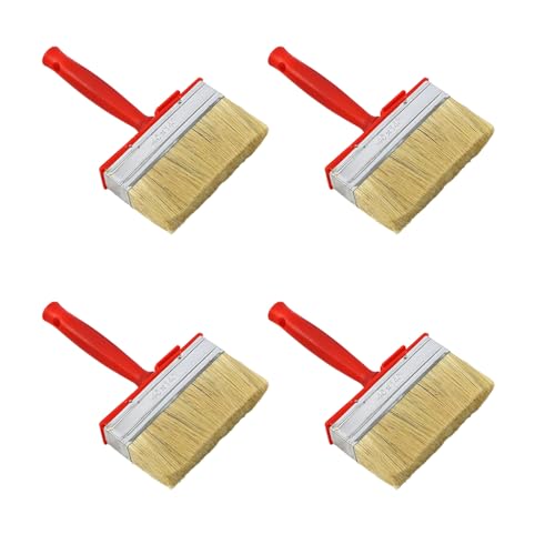 ZAYIUKI Pinsel, 4er-Pack professionelle Wandpinsel für lösemittelhaltige Beschichtungen, Robustes Holzöl mit stabilem Griff von ZAYIUKI