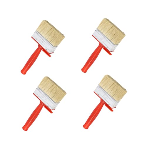 ZAYIUKI Pinsel, 4er-Pack professionelle Wandpinsel für lösemittelhaltige Beschichtungen, Robustes Holzöl mit stabilem Griff von ZAYIUKI