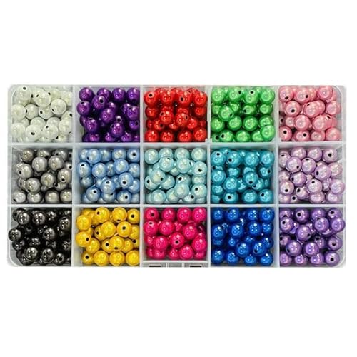 ZAZUZU 450 Stück 8 mm Schmuck-3D-Illusions-Wunderperlen-Set, 30 Stück * 15 Farben, Acryl-Schmuckperlen für DIY-Handwerk, Armbandherstellung ZAZUZU 450 Stück 8 mm Schmuck-3D-Illusions-Wunderperlen-Set, 30 Stück * 15 Farben, Acryl-Schmuckperlen für DIY-Handwerk, Armbandherstellung von ZAZUZU