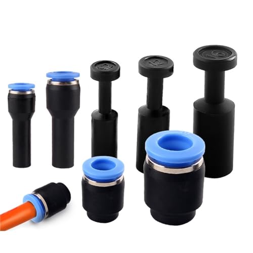 4mm/6mm/8mm/10mm/12mm Pneumatische Armaturen Schnellverschluss Nylon Schlauch Rohr Push-Fit Dichtung Anschluss Luftleitung 1Stk(PGJ 8-4,10mm) von ZBFGEPLV